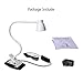 CeSunlight Clip on Reading Light, Clamp Lamp for Desk, 3000-6500K Adjustable Color Temperature, 6 Illumination Modes, 10 Led Beads(White, AC Adapter NOT Included)