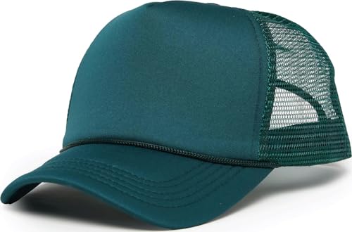 Image of Funky Junque Foam Trucker Hat, Trucker Hats for Women & Men - Blank Adjustable Snapback Mesh Back Baseball Cap
