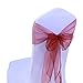 SINSSOWL100pc Rubans en Organza Housse de Chaise nœuds Rubans nœuds de Mariage décoration de Ceremonie Fête événement Anniversaire 17 x 275cm 22 Colours(Non inclure Les Housses de Chaise)--Bourgogne