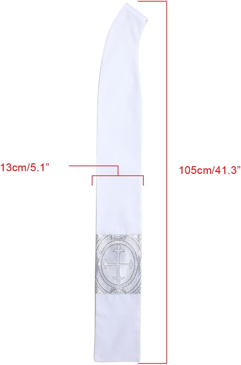 BLESSUME Church Pastor Chasuble Stole with Cross Pattern