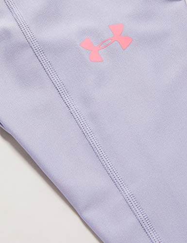 Under Armour Girls\' HeatGear Armour Ankle Crop , Purple Dusk (555)/Peach Frost , Youth X-Small