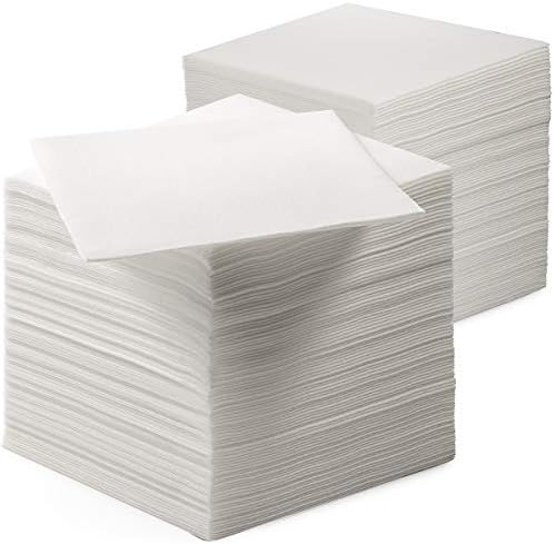 200 Linen-Feel Beverage Napkins - Disposable Cocktail Napkins - Soft & Absorbant Elelgant Paper Napkins For Bar, Café, Restaurant Or Event
