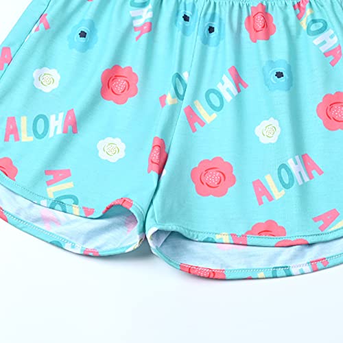 Image of Mirawise Girls 3 Pc Pajamas Sleepwear Cotton Pjs Clothes Set 4-13 Years