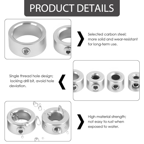 16 PCS Tiefenanschlag für Bohrer, Tiefenanschlagringe Set mit Sechskantschlüssel, Tiefenanschlagringe 3–16 mm mit Inbusschlüssel, Tiefenanschlag für Bohrer, Bohrhilfe und Bohrlehre für präzises Dübeln