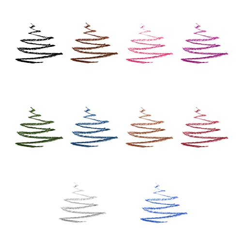 Boobeen 10 Packs Eyeliner Pencil Set, Waterproof Glitter Eye Shadow & Lip Liner, Soft Colorful Gel Formula, Creates Bold And Defined Lines #TOP4