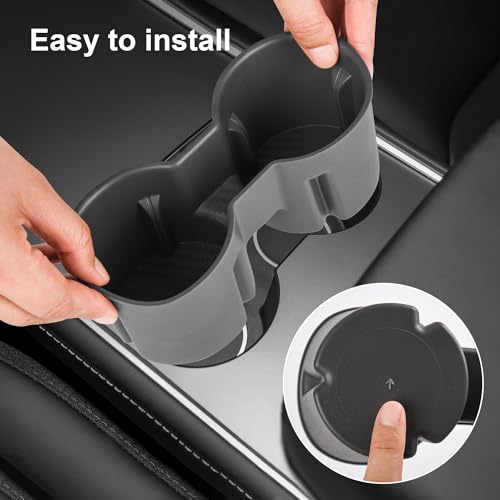 Insert de Portavasos para Consola Central Tesla Model 3/Y 2021-2024 miniatura 3