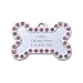 ZKXXJ Custom Text Pet ID Tag with Diamond - Personalized Bone Shape Dog Tags and Cat Tags,Engraved on Front and Back Side,Pink