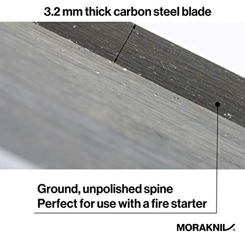 Morakniv Garberg Carbon Steel Full-Tang Fixed-Blade Survival Knife With Sheath, Black, 4.3 Inch #TOP3