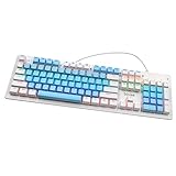 YIWENG Biojee Kabelgebundene 104 Tasten True Mechanische Gaming-Tastatur Regenbogen-Tastatur mit Hintergrundbeleuchtung für Windows PC Laptop Gaming & Büro,Mechanische Tastatur mit 104 Tasten