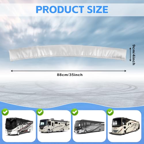 Federedevo Winter-Proof RV Wiper Cover (Silver) - for Class A Motorhomes - Waterproof, Sun Protection, Insulated to Prevent Ice & Snow Buildup by Federedevo - Used condition - Image 2
