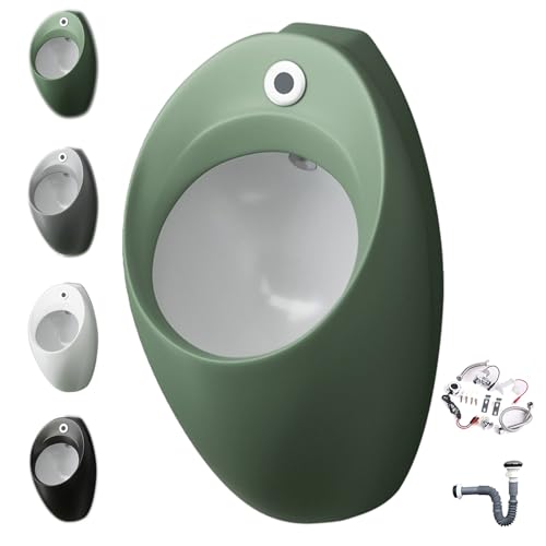 壁掛け式 男性用水洗小便器 磁器製 誘導洗浄機能付き 防滴小便器 高効率洗浄 浴室 ホテル 公共施設用