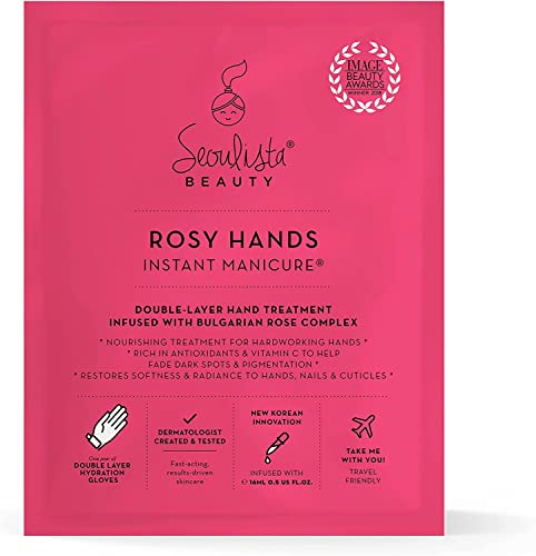 Seoulista Beauty Rosy Hands Instant Manicure - At-Home Hand Treatment With Rose Oil, Hydrates, Softens & Revitalizes Dry Hands, Self-Heating, Cuticle Care, Natural Ingredients, Vegan, Cruelty-Free #TOP13
