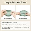 Munlinder Silicone Baby Feeding Set | Baby Led Weaning Supplies Includes Suction Bowls and Divided Plates, Adjustable Bib, Baby Utensils Spoons and Forks,Cup | Baby Feeding Essentials (Light Green) #4
