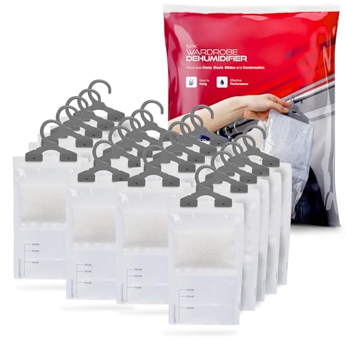 Haltons Moisture Absorber Dehumidifier – Condensation Remover for Damp, Mould, Home, Wardrobe, Kitchen, Bathroom, Basement, Garage, Bedroom, Caravan, Office - 20 Pack/210g each