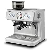 Gevi Dual Boiler Espresso Machine with Built-in Grinder &...