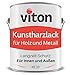 Produktbild VITON Kunstharzlack in Grün- 3,5 Kg Alkydharzlack für Holz und Metall - 3in1 inkl. Grundierung - Dauerhafter Schutz & Widerstandsfähig - KE 31 - RAL 6005 Moosgrün