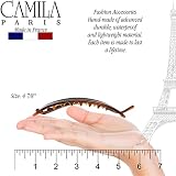 Camila Paris CP2315 Francuska spinka do włosów, elastyczny uchwyt na kucyk, bez metalowych części, mocny uchwyt do włosów dla kobiet, bez poślizgu i trwałej stylizacji akcesoria do włosów dla dziewcząt, wyprodukowano we Francji