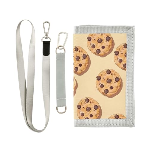 ALAZA Kids Wallets for Boys Girls Toddler Trifold Wallet Children Small Biscuits Cookies with Zipper Coin Pocket