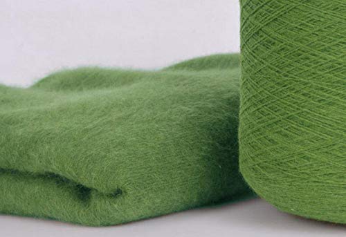 5 Skeins Lotus Yarns Mink & Cashmere Blend Knitting Yarn Skein Soft Crochet Yarn For Fingering Sweater, Scarves, Hats, And Craft Projects Mimi Plus (23-Green2) #TOP5