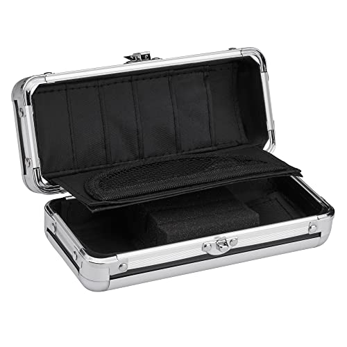 Casemaster Sole Aluminum Slim Profile Dart Case Holds 3 Steel Tip And Soft Tip Darts With Enough Space To Keep Flights In Shape, Features Built-In Pockets For Other Accessories,Black #TOP3