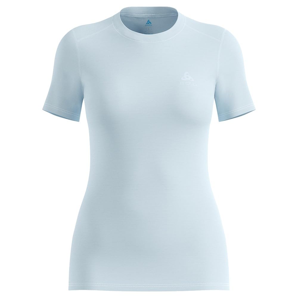 Odlo Donna Merino 160 Bl Crew Neck Maglietta, Baby Blue, S
