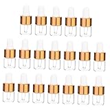 NOLITOY 100 Stück Pipettenflaschen für Ätherische Öle Auslaufsicher Transparent für Reisen Massageöle Umweltfreundlich und Praktisch