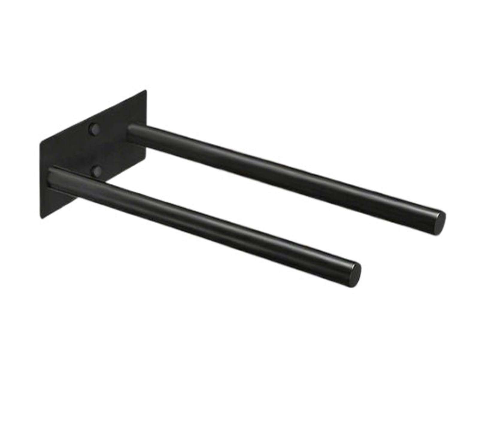 1pc Stainless Steel Towel Holder No Drill Wall Shower Shelf Kitchen Hanger Self Adhesive Double Bar Bathroom Rack(Black)