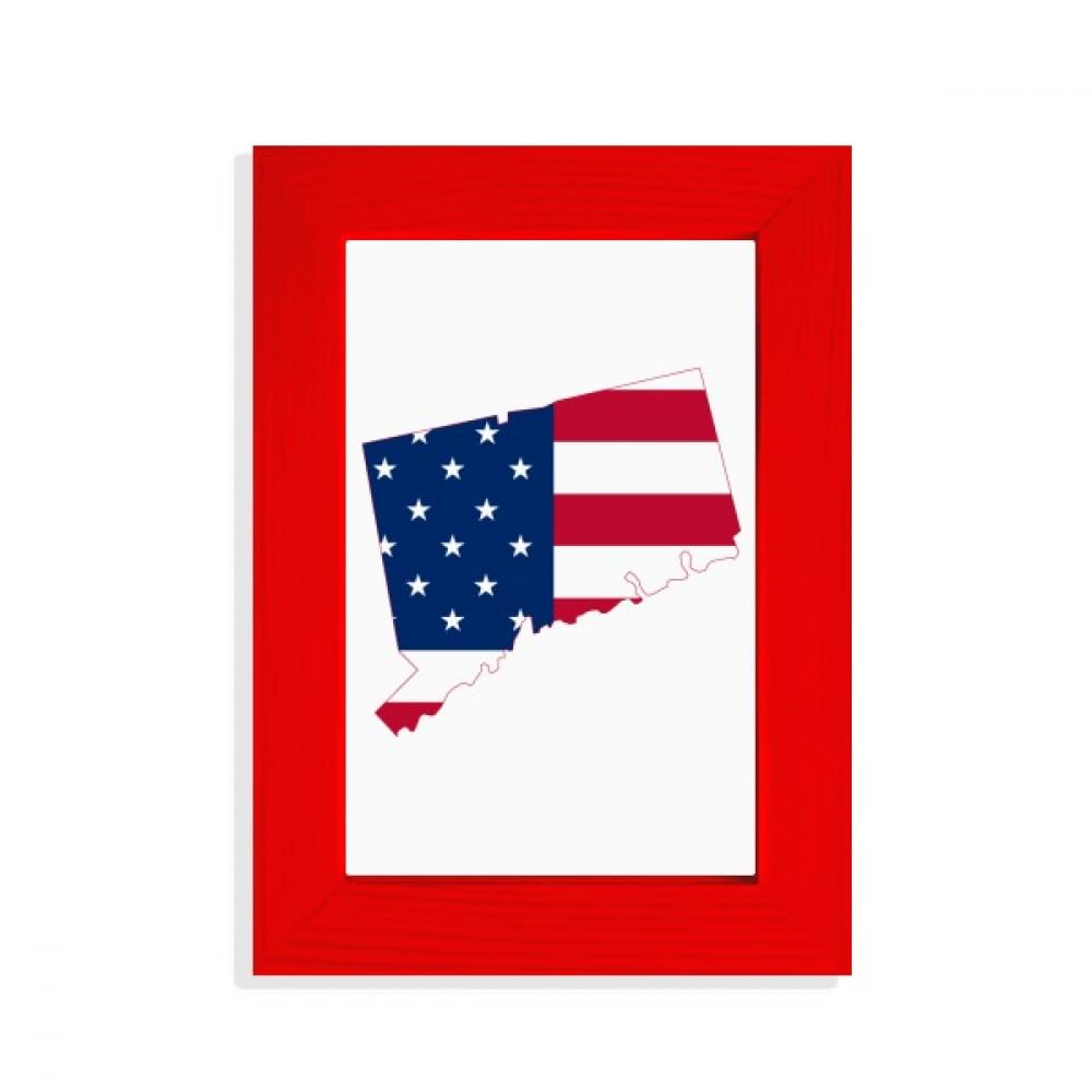 Cadre photo drapeau USA rouge motif carte des États-Unis, une idée cadeau souvenir