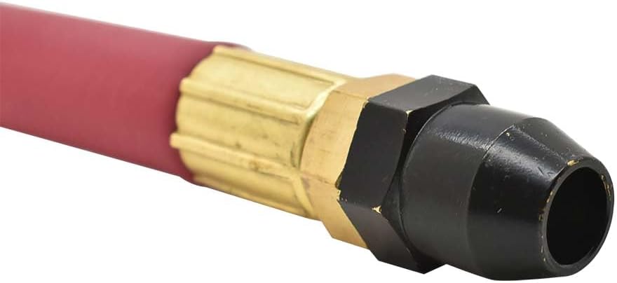 Interstate Pneumatics TF3146 Medium Duty Inflator 10-90 PSI with 12 Inch Rubber Hose Whipend and Straight-in Tapered Chuck
