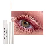 Quxunzzz Washable Mascara Eye Makeup, Lengthening Mascara Volumizing Mascara Mascara Makeup Dark red