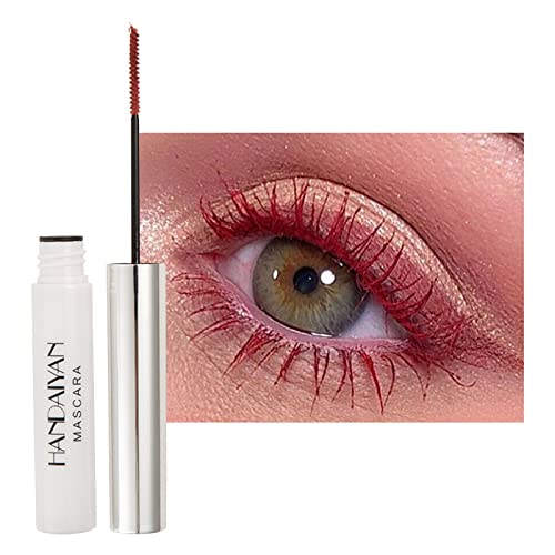 Quxunzzz Washable Mascara Eye Makeup, Lengthening Mascara Volumizing Mascara Mascara Makeup Dark Red #TOP5