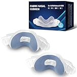 2PCS CPAP Nasal Mask Compatible with Resmed Airtouch N30i & Airfit N30i, Including 1PC Fabric CPAP Nose Mask & 1PC Velvet Nasal Pillow, Great CPAP Accessories Supplies by BlessEase, Blue(Medium)