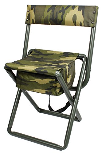 Rothco Deluxe Folding Stool with Pouch, Woodland Camo