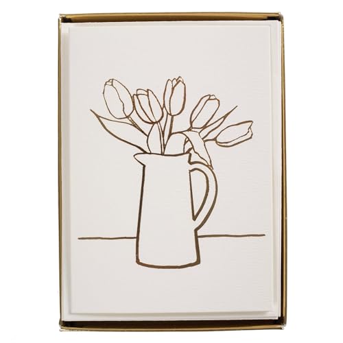 Image of Graphique Boxed Cards, Simple Floral - Includes 16 Cards with Matching Envelopes and Storage Box, Cute Stationery Made on Durable Cardstock, Cards Measure 4 inch x 5.625