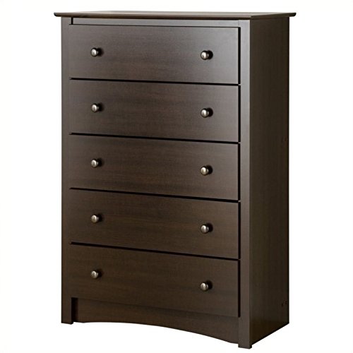 Home Square 4-Piece Set With 2 Tall Night Tables Chest And 6-Drawer Dresser #TOP4