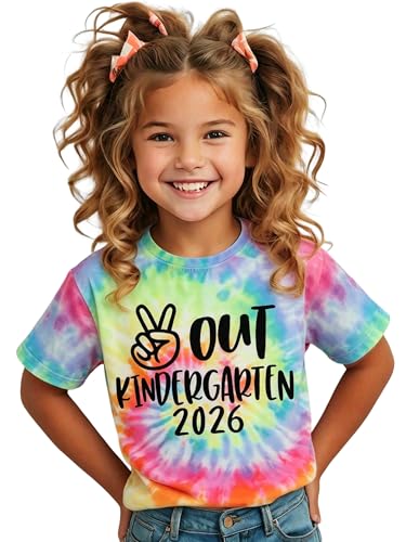 Image of MODNTOGA Kids Girl Boy Peace Out Kindergarten Shirt 2026 Kindergarten Graduation T-Shirt Last Day of School Summer Tee Tops