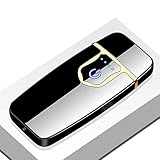  DLRBWAN Ultradünnes USB-Ladefeuerzeug Touchscreen Elektronische Zündung Elektrisch Winddicht Ladefeuerzeug-2