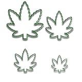 Marijuana Cannabis Pot Leaf Cookie Cutter Set – 4-Piece (4', 3.5', 2.5', 1.5') – Fun 420 Baking & Edible Creations