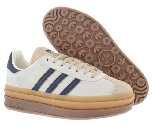 Image of adidas Gazelle Bold Womens Shoes Size 9, Color: Off White /Collegiate Navy /Gum