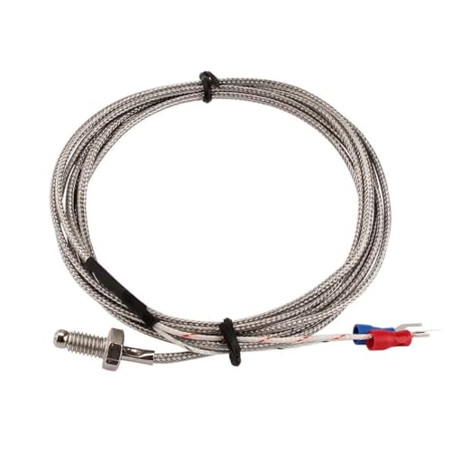Termopar M6 tipo K con cable de 1 a 5m y sensor de temperatura de rosca hasta 600 °C