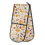 Protégez vos mains dans la cuisine : ce gant de cuisine double léger dispose de poches doublées de coton super doux et d'une isolation de qualité supérieure pour protéger vos mains et vos bras de manipuler des ustensiles de cuisine chauds, de retirer la vaisselle du four en toute sécurité et de manipuler des casseroles et poêles chaudes de la cuisinière à la table