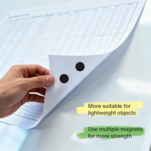 Round Flexible Magnets with Adhesive Backing, 100pcs 0.8\"x0.08\" Magnetic Dots for Office Supplies, Whiteboard, Crafts, Fridge, & School Projects Teacher Must Have - Teacher Supplies