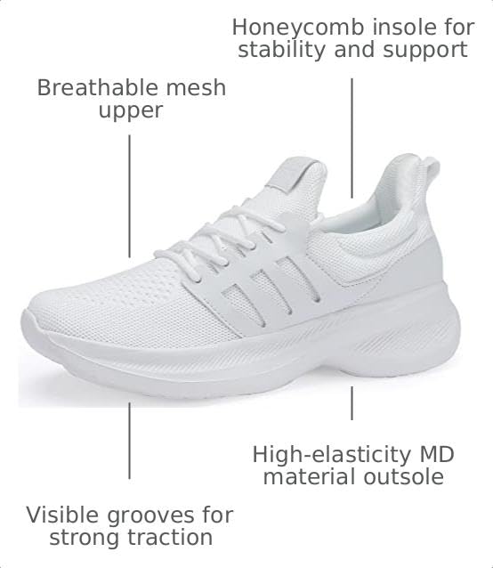 Image of Santiro Running Shoes for Men Lightweight Breathable Walking Tennis Sneakers