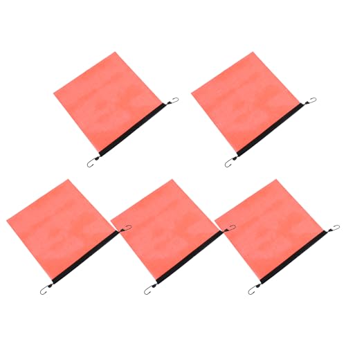 Drapeaux de signalisation orange 46x46 cm pour transport routier et chantier utilitaire