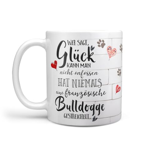Hunde-Tasse: französische Bulldogge schwarz | Haustier | Kaffee-Tasse | Geschenk für Hundeliebhaber Hundebesitzer | Haustierliebe | Geschenkidee | Keramik 330ml | French Bulldog Geschenktasse