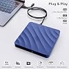 External CD/DVD Drive for Laptop - CD Burner DVD Player for Laptop USB 3.0 +/-RW ROM, External Optical Drives for PC/Mac, Disc Reader for Windows 11/10/8/7/XP/Vista Linux MacOS