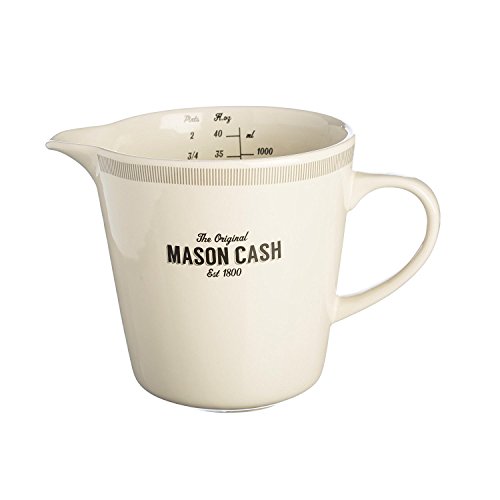 Mason Cash Baker Street Ceramic 40 Floz Measuring Jug in Cream