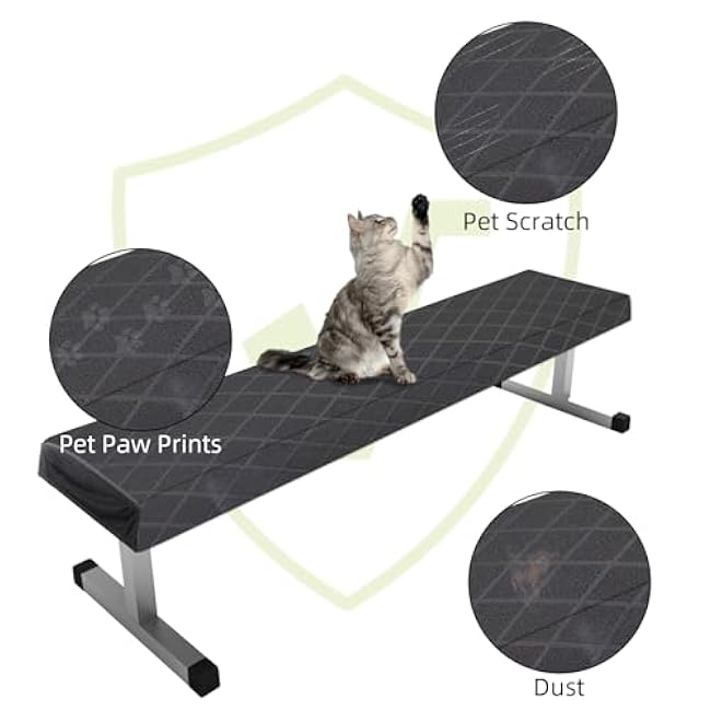 Klmnop Weight Bench Cover, Dustproof Scratch-Resistant Workout Bench Cover Protect from Pets, Protection for Adjustable Flat Weight Fitness Bench, Adjustable Sit-up Bench Anti-Slip Washable