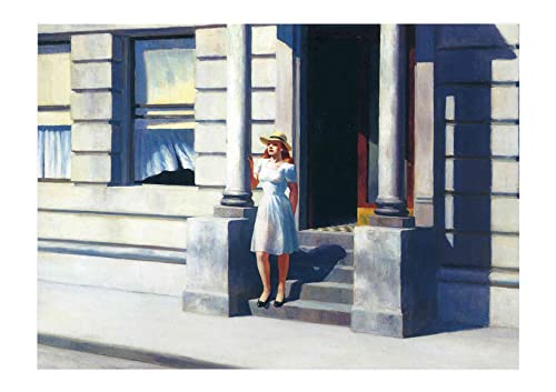 Affiche encadrée Summertime Edward Hopper impression d'art premium mat Spiffing Prints