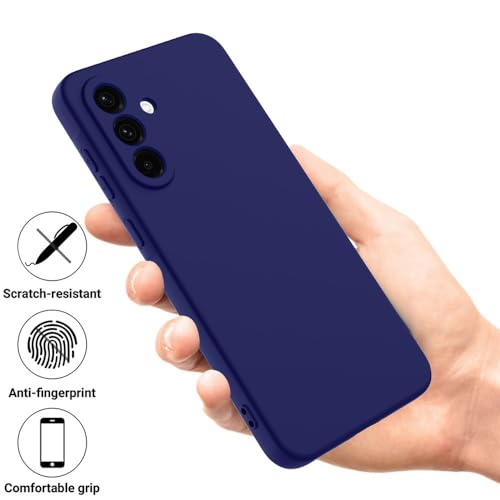 Image of Back Cover for Samsung Galaxy A56 5G / A36 5G | Full Camera Protection | Premium Liquid Silicon Case | Flexible Bumper Case for Samsung Galaxy A56 5G / A36 5G (Dark Blue)